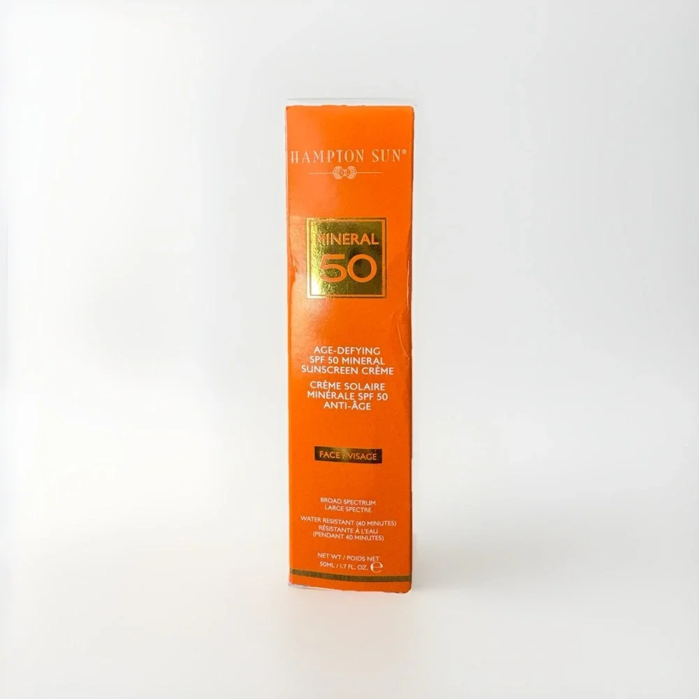 HAMPTON SUN AGE-DEFYING SPF 50 MINERAL SUNSCREEN CREME FOR FACE 1.7 OZ 09/26